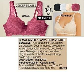 Damart Maximizer diana , beha zonder beugels aanbieding