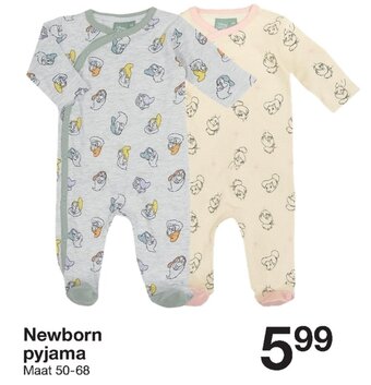 Zeeman Newborn pyjama aanbieding