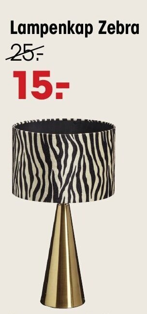 Kwantum Lampenkap zebra aanbieding