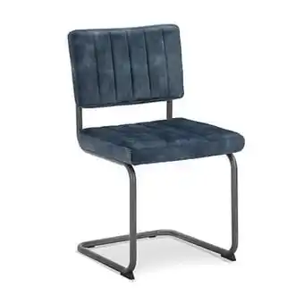 Leen Bakker Eetkamerstoel Mae - fluweel Adore - petrolblauw (2 stuks) - Leen Bakker aanbieding