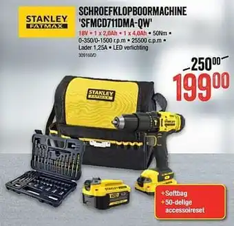 HandyHome Stanley schroefklopboormachine sfmcd711dma-qw aanbieding