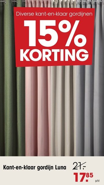 Kwantum Kant-en-klaar gordijn luna aanbieding