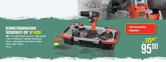 HandyHome Black + decker schroefboormachine bcd001bast-qw op accu aanbieding