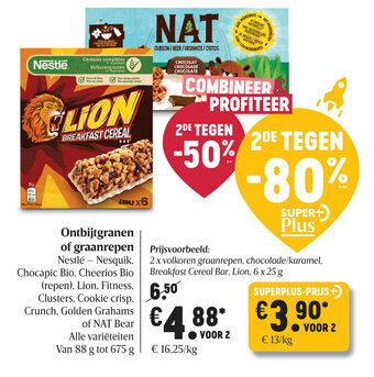 Delhaize Ontbijtgranen of graanrepen aanbieding