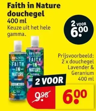 faith in Nature douchegel lavender + geranium 400 ml