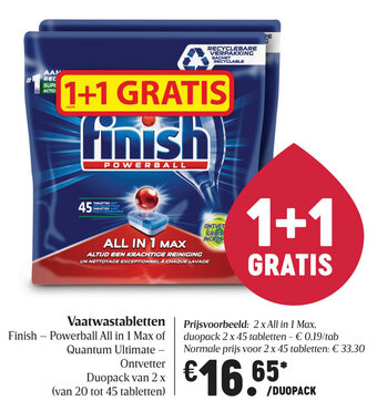 Delhaize Vaatwastabletten aanbieding