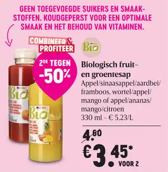 Delhaize Biologisch fruit- en groentesap aanbieding