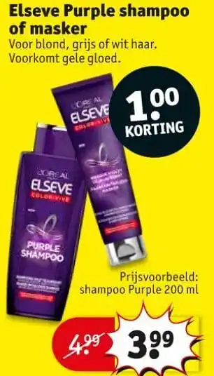 Elseve Purple Shampoo of masker 200 ml