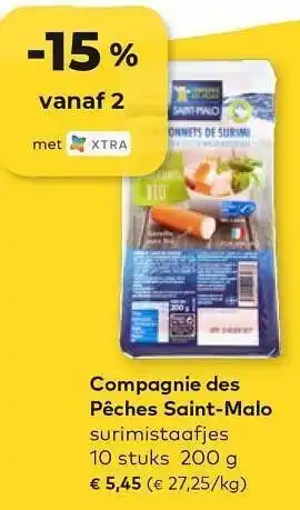 Bio Planet Compagnie des pêches saint-malo surimistaafjes 200g aanbieding
