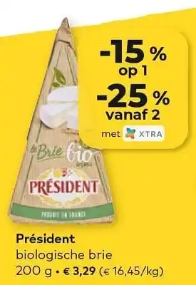 Bio Planet Président biologische brie 200g aanbieding