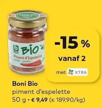 Bio Planet Boni bio piment d`espelette 50g aanbieding