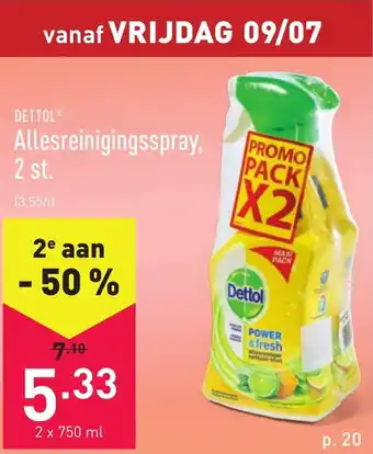 ALDI Dettol allesreinigingsspray 750ml aanbieding