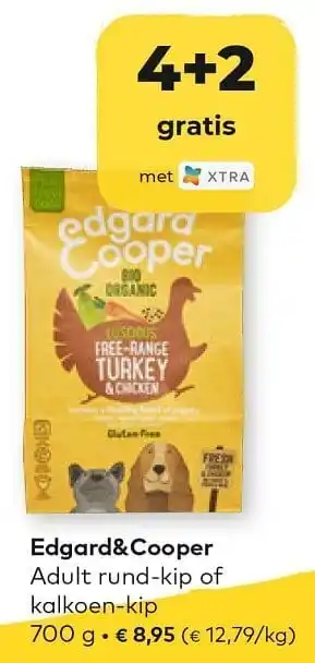 Edgard+cooper adult rund-kip of kalkoen-kip 700g