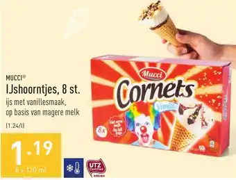 ALDI Ijshoorntjes, 8 st. 120ml aanbieding