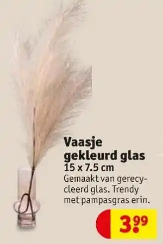 Kruidvat Vaasje gekleurd glas aanbieding