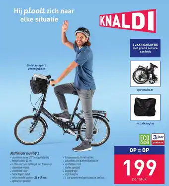 ALDI Aluminium vouwfiets 406x47 mm aanbieding