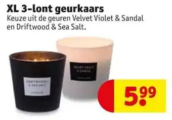 Kruidvat Xl 3-lont geurkaars aanbieding