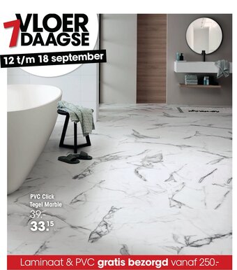 Kwantum PVC Click Tegel Marble aanbieding