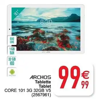 Cora Archos tablette tablet core 101 3g 32gb v5 aanbieding