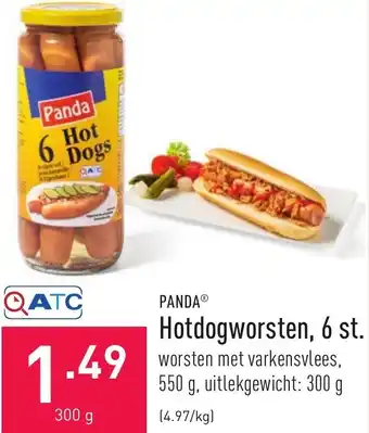 ALDI Hotdogworsten, 6st. 300g aanbieding