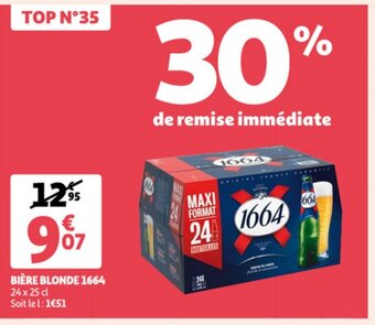 Auchan Biere Blonde 1664 24 x 25 cl aanbieding