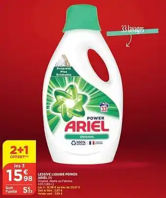 Lessive liquide power ariel