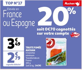 Auchan Truite Fumee Auchan aanbieding