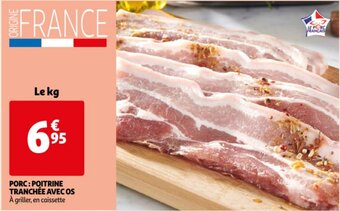 Auchan Porc: Poitrine Tranchee Avec OS aanbieding