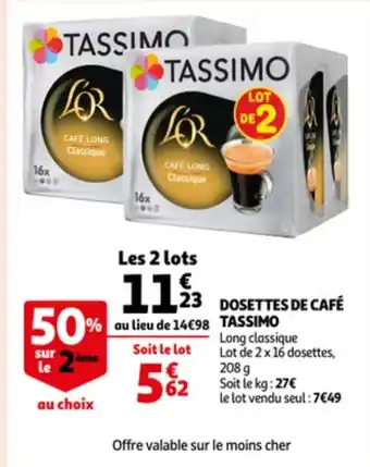 Auchan Tassimo Dosettes De Cafe aanbieding