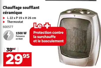 Chauffage Soufflant Ceramique 1500W