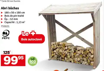 Abri Buches 180 x 50 x 180cm