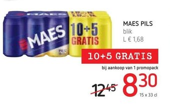 Spar Colruyt Maes Pils Blik 15 x 33cl aanbieding