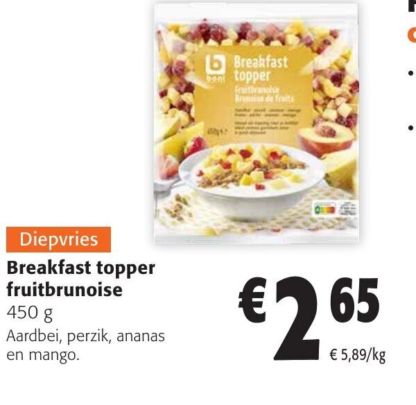 Breakfast Topper Fruitbrunoise 450g promotie bij Colruyt