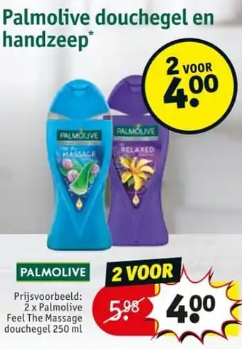 Kruidvat Palmolive douchegel en handzeep* 250 ml aanbieding