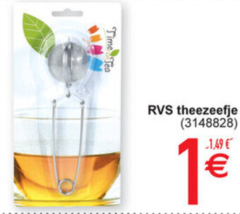Cora RVS theezeefje aanbieding