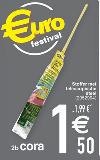 Stoffer met telescopische steel