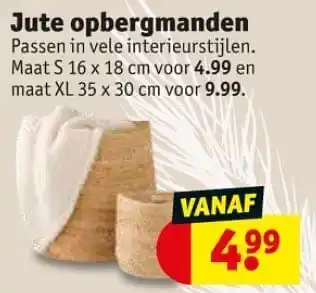 Jute opbergmanden