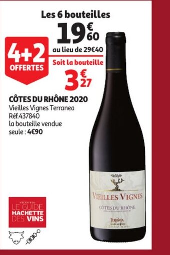 Auchan Cotes du rhone 2020 aanbieding