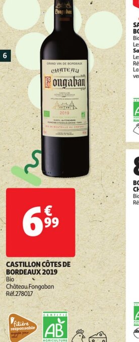 Auchan Castillon cotes de bordeaux 2019 aanbieding