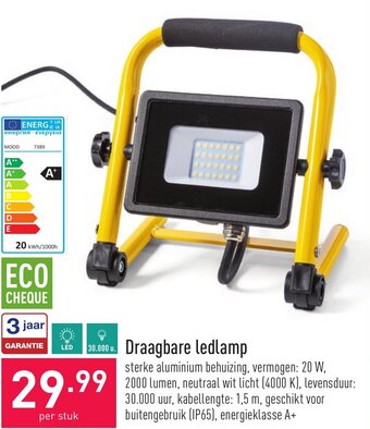 ALDI Draagbare ledlamp aanbieding