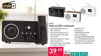ALDI Radio met dab+ en bluetooth 22x11.3x12.7 cm aanbieding