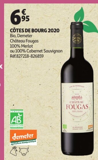 Auchan Cotes de bourg 2020 aanbieding