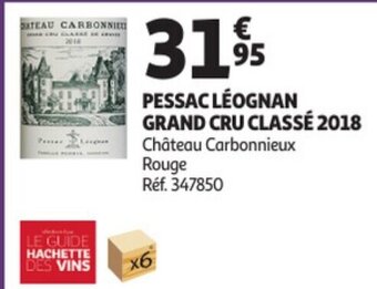 Auchan Pessac leognan grand cru classe 2018 aanbieding