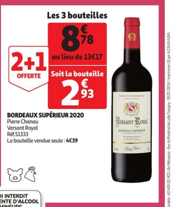 Auchan Bordeaux superieur 2020 aanbieding