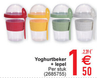 Cora Yoghurtbeker + lepel aanbieding