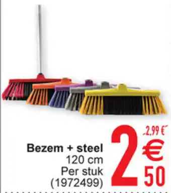 Cora Bezem + steel 120cm aanbieding