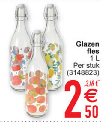 Cora Glazen fles 1L aanbieding