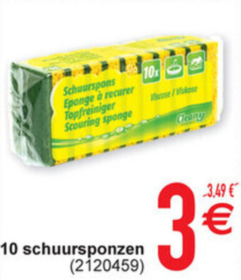Cora 10 schuursponzen aanbieding