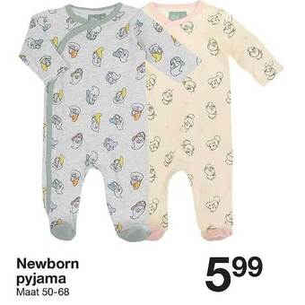 Zeeman Newborn pyjama aanbieding
