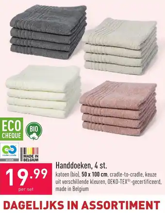 ALDI Handdoeken, 4 st. 50x100cm aanbieding